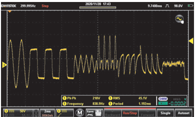 DSO로 파형 관찰 (The Waveform is Observed with DSO)